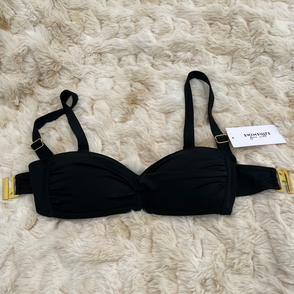 NWT Swimsuits for All Bandeau Top with Detachable Straps